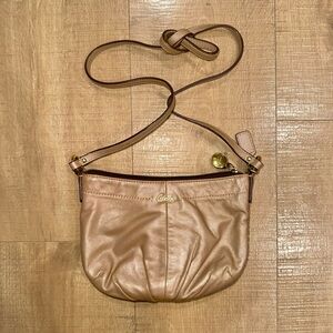 Coach Metallic Tan Crossbody Bag
